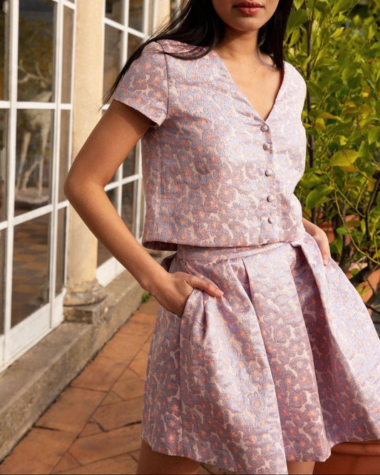 Top Rose et Argentée - Taille M/38