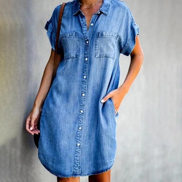 Elvire™ | Robe Chemise Denim