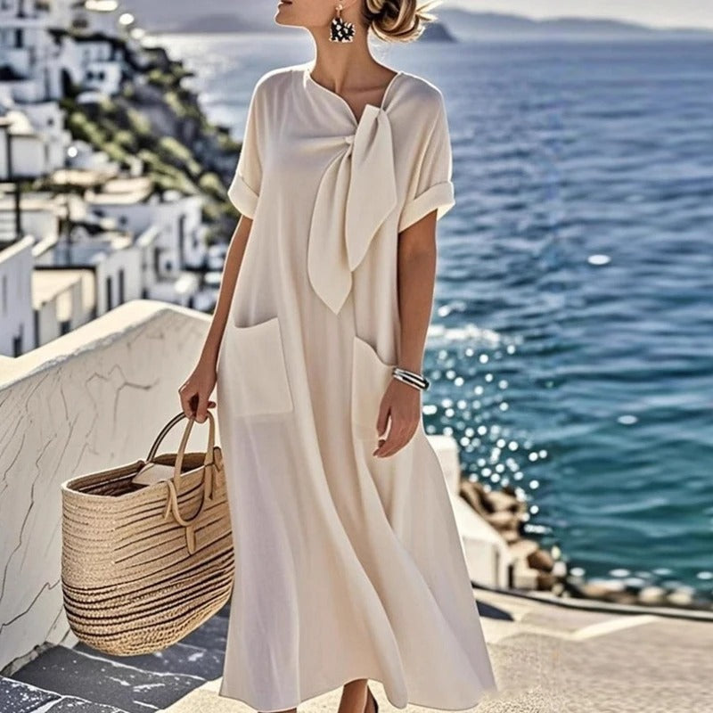 Émilie™ | Robe maxi avec noeud