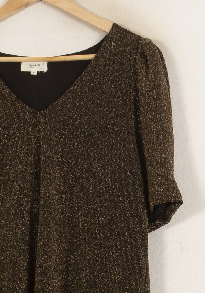 Robe Courte Dorée - Taille S/36