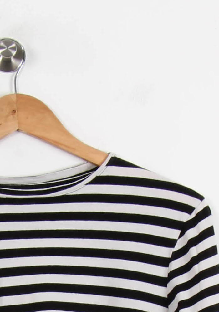 Marinière Noire et Blanche - Taille L/40