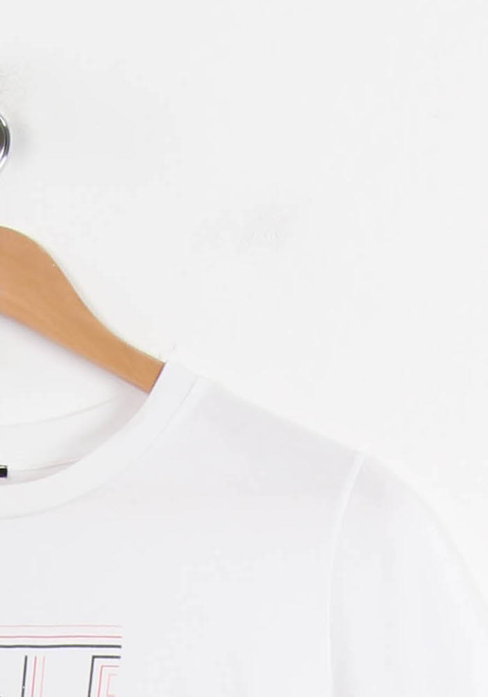 T-shirt blanc à motifs - Taille XL/42