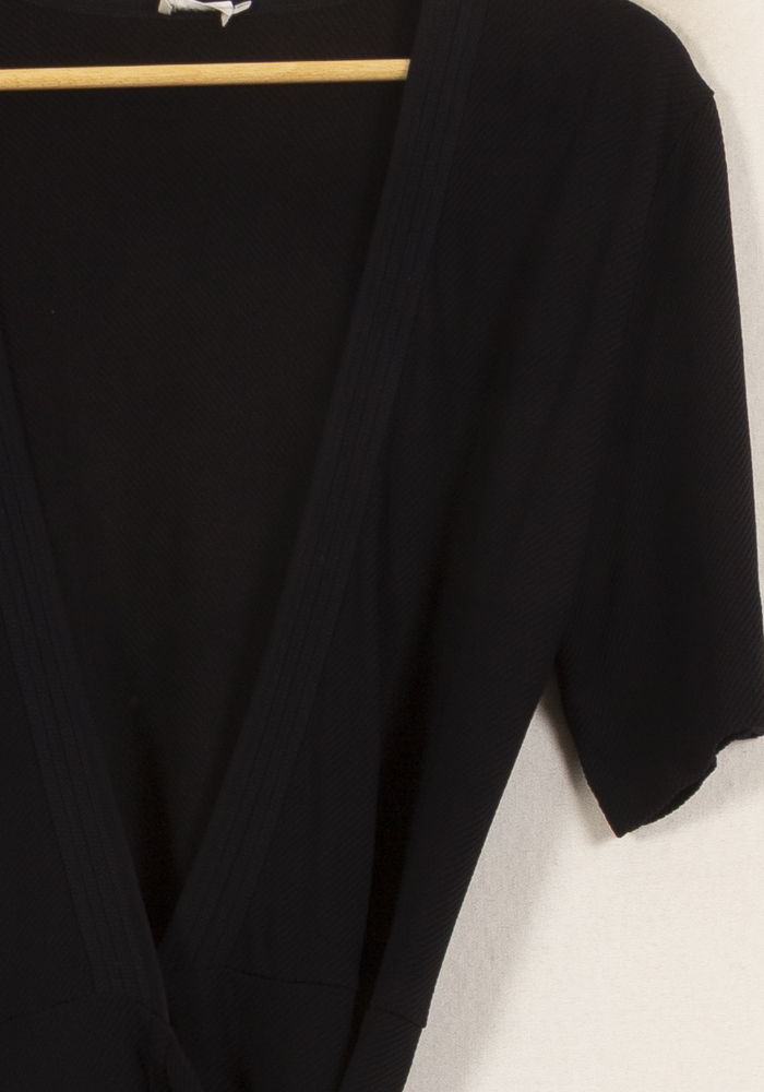 Robe portefeuille noire - Taille XS/34