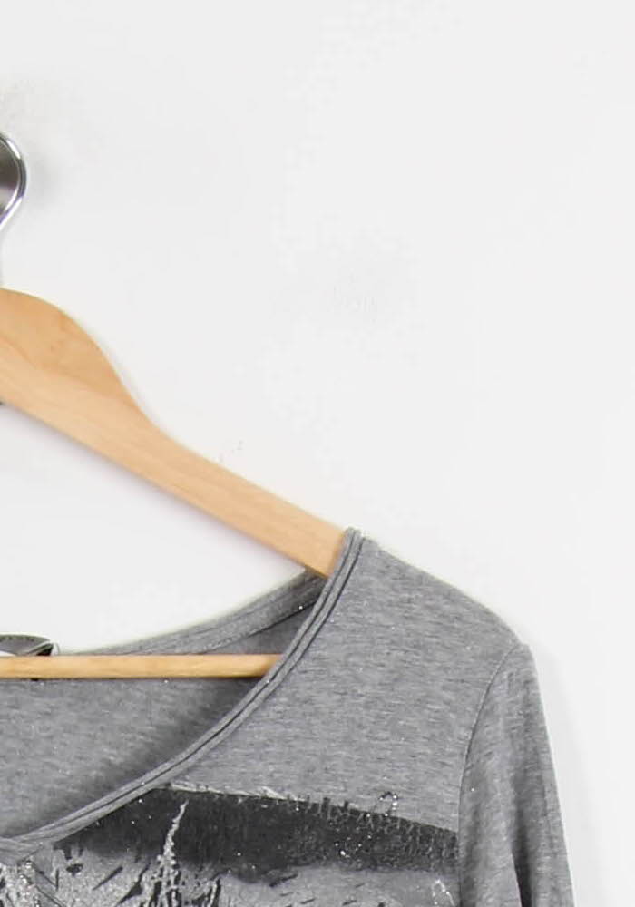 Tee-shirt Manches Longues Gris - Taille M/38