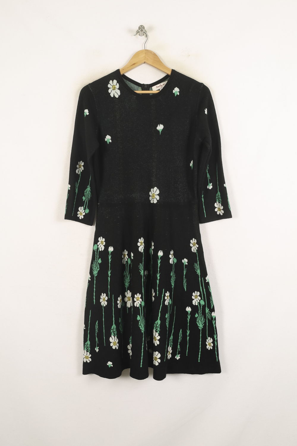 Robe Fleurie Noire - Taille L/40