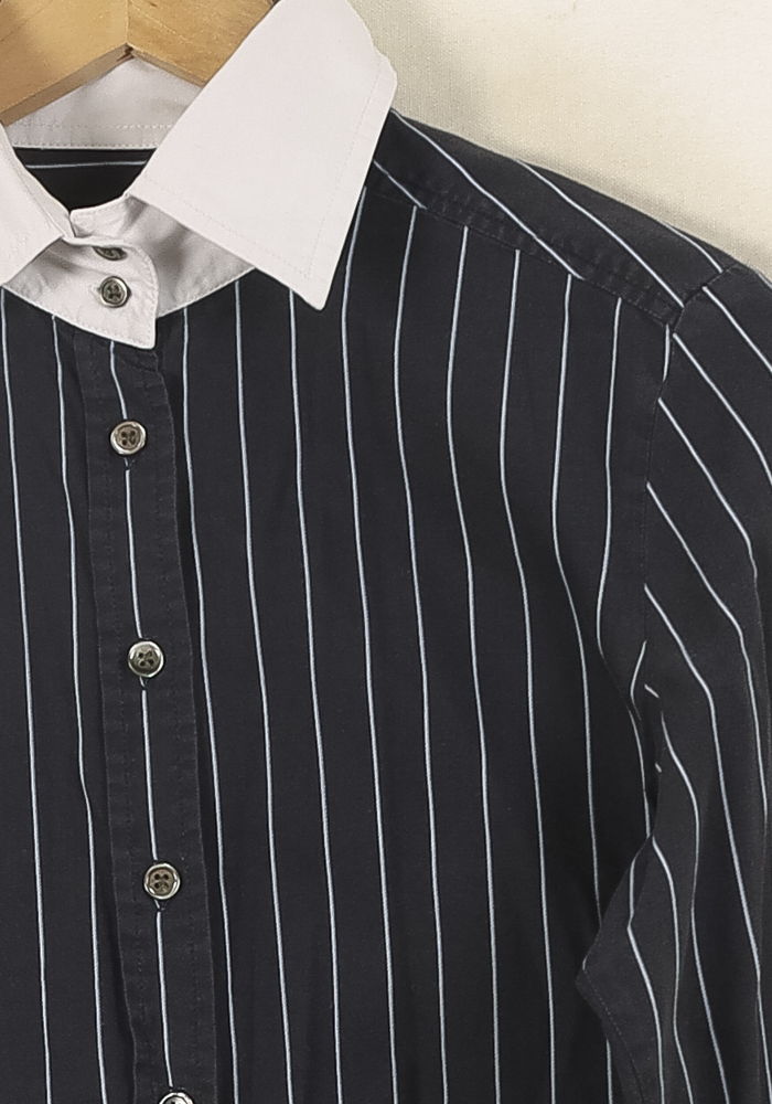 Chemise à Rayures Bleue et Blanche - Taille M/38