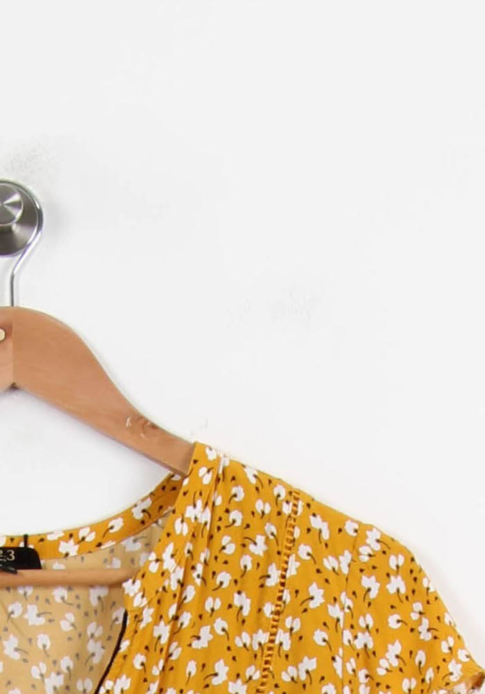 Blouse Jaune et Blanche - Taille M/38