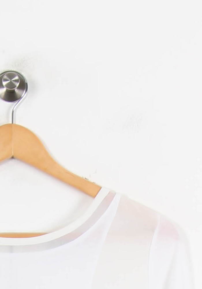 T-shirt Manches Trois Quarts Blanc - Taille M/38