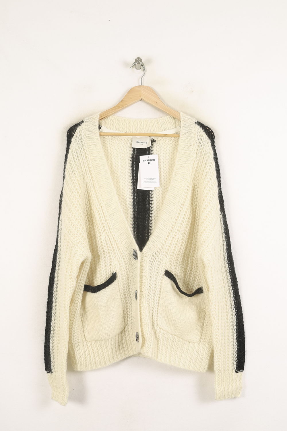 Cardigan Blanc et Noir - Taille S/36