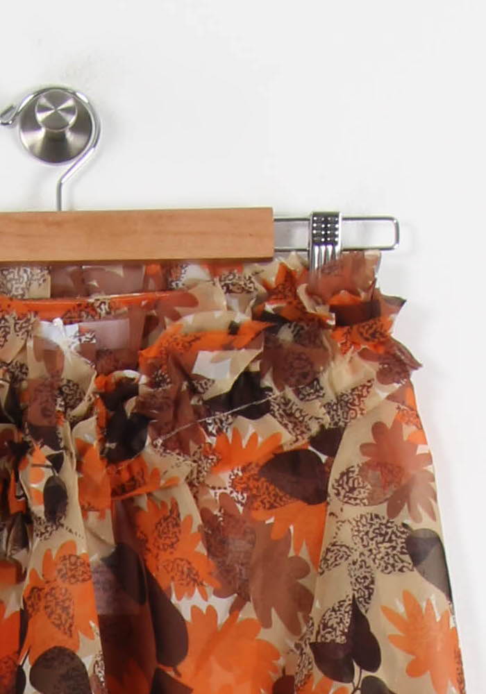 Blouse Orange et Marron - Taille M/38