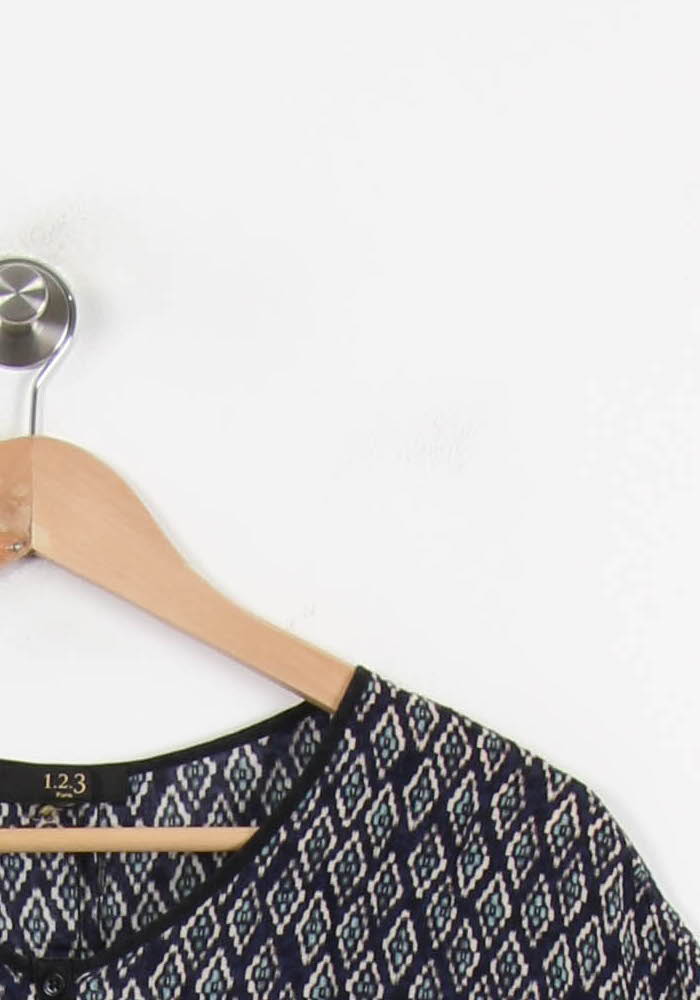 Blouse Bleue et Blanche - Taille M/38