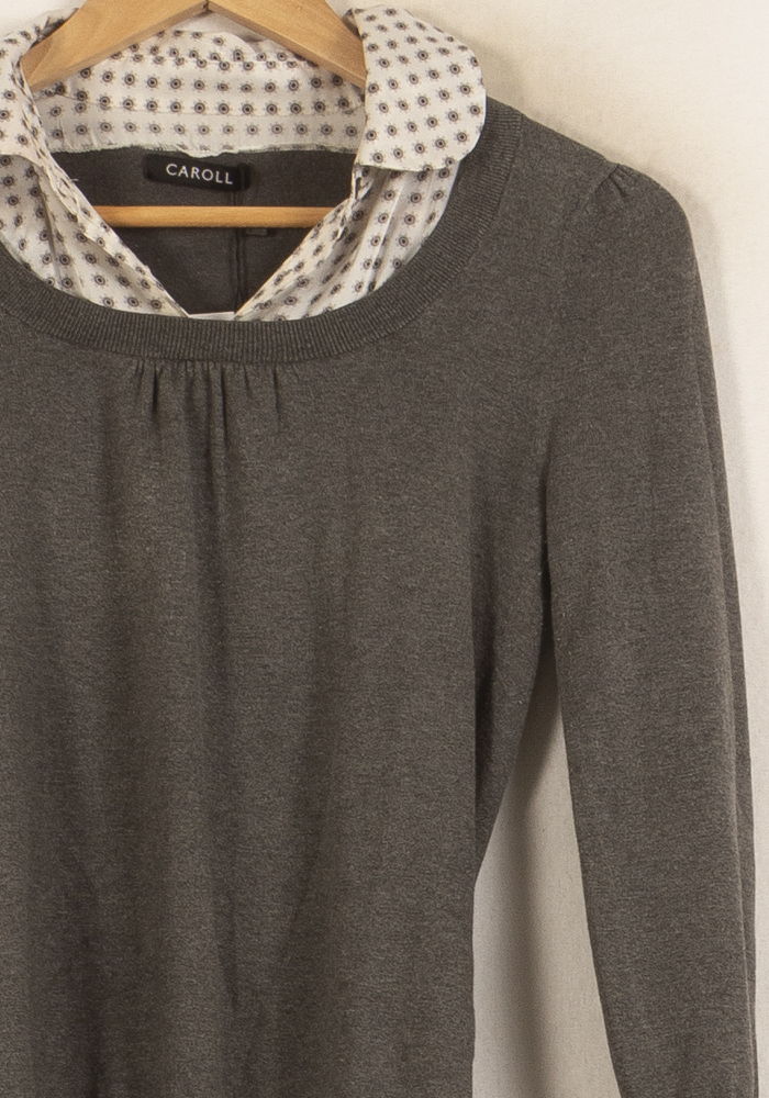Pull Gris et Blanc - Taille S/36