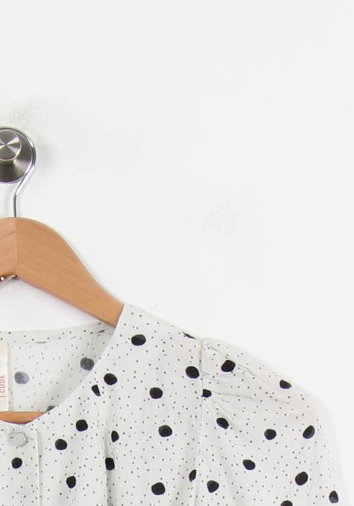 Blouse Blanche et Noire - Taille XS/34