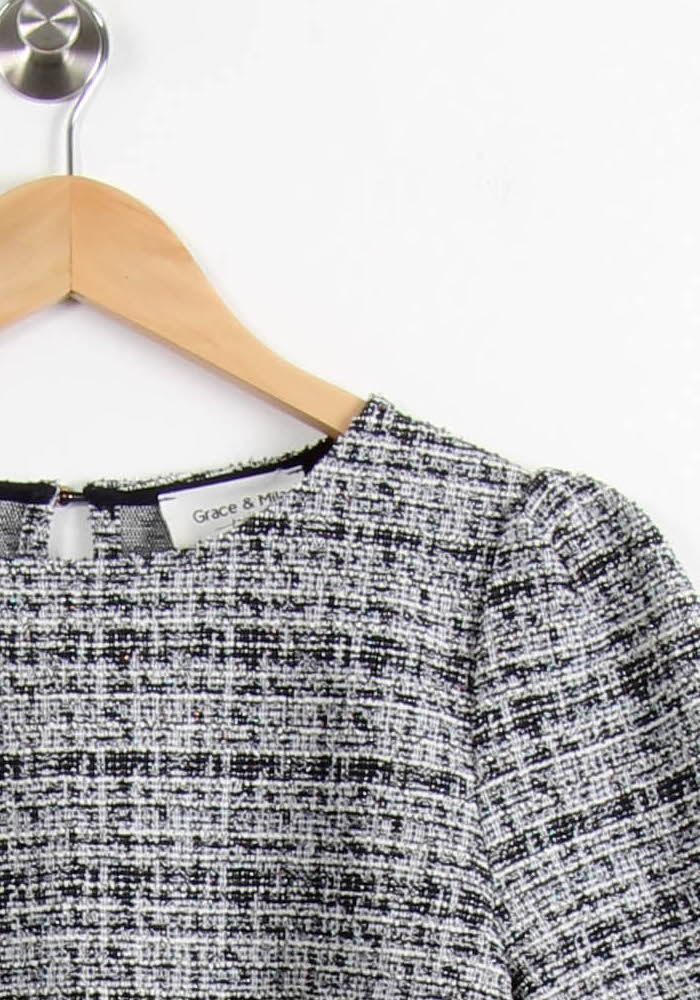 Top Manches Courtes Noir et Blanc - Taille S/36