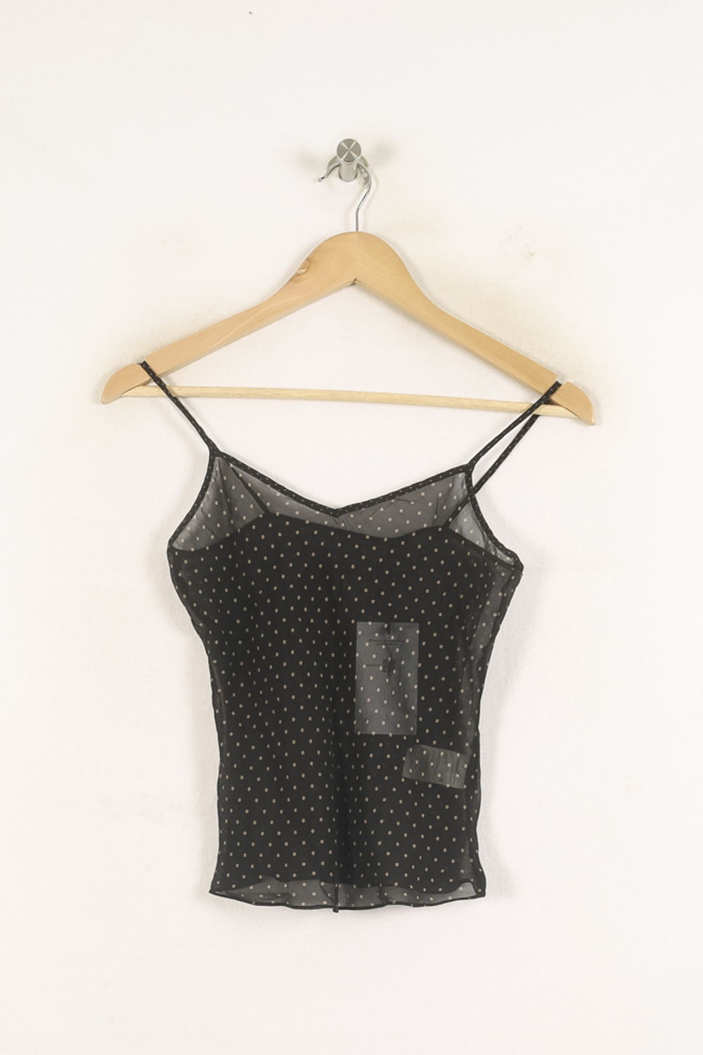 Débardeur Noir à Pois Beiges - Taille S/36