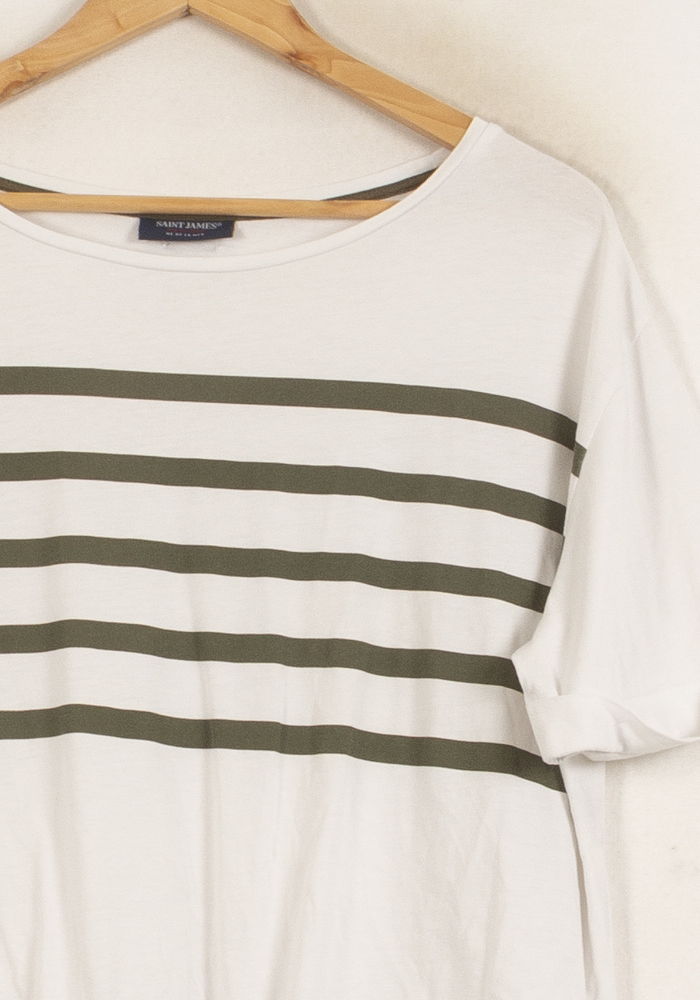 T-shirt blanc rayé - Taille XL/42