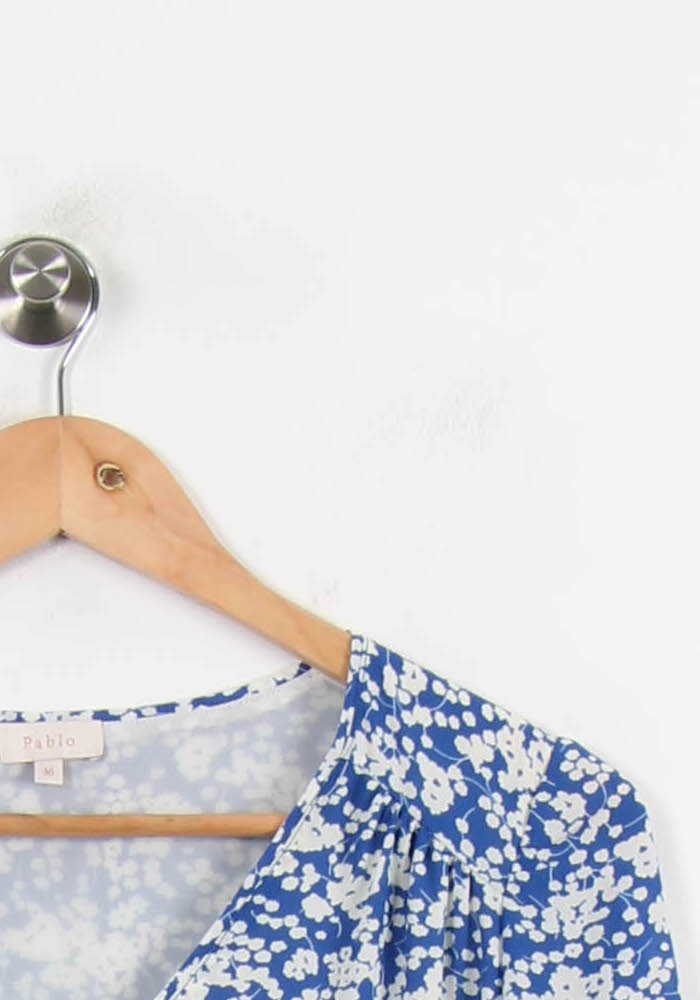 Blouse Bleue et Blanche - Taille S/36