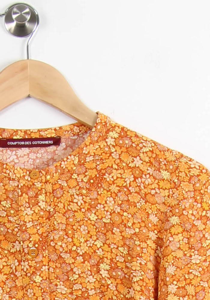 Blouse orange à motifs - Taille S/36