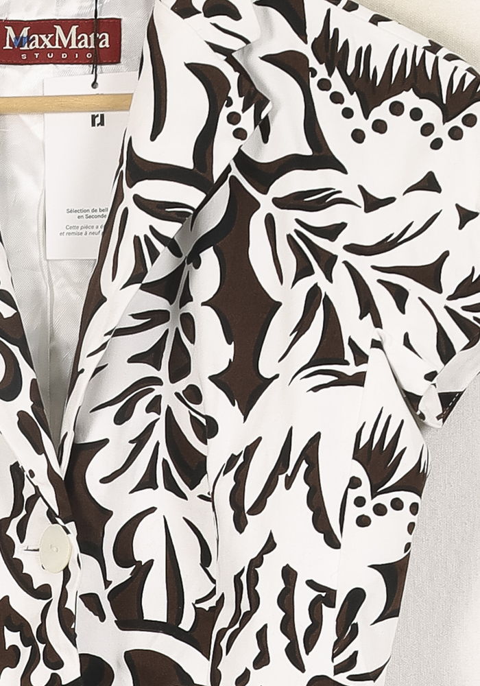 Veste Blanche et Marron - Taille S/36