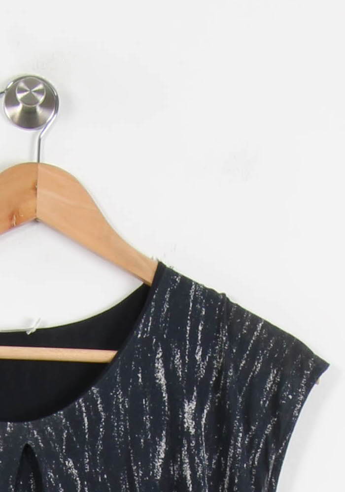 Robe Droite Bleu et Argenté - Taille M/38