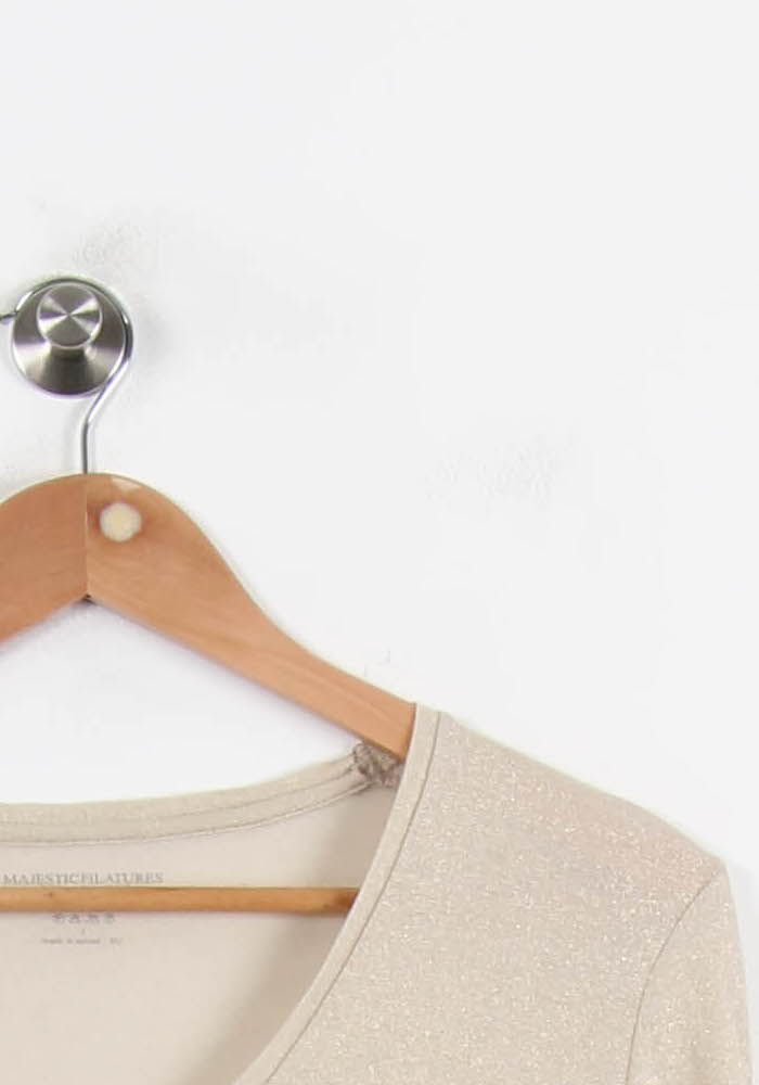 Tee-shirt Manches Longues Or - Taille S/36