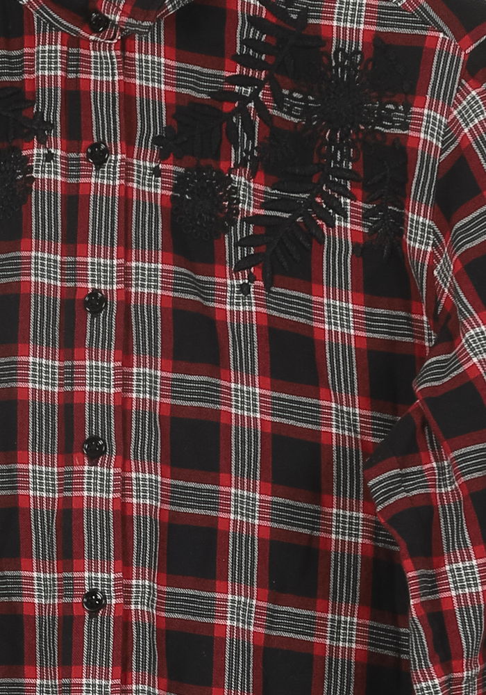 Chemise à Carreaux Rouge et Noir - Taille L/40