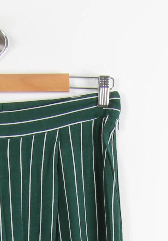 Pantalon Large Vert et Blanc - Taille M/38