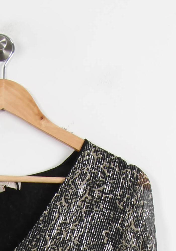 Robe Midi Noire et Argentée - Taille L/40