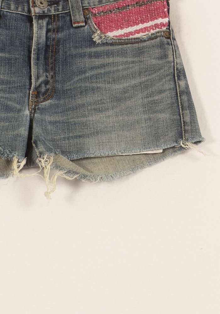 Short Jean Bleu et Rose - Taille XXS/32