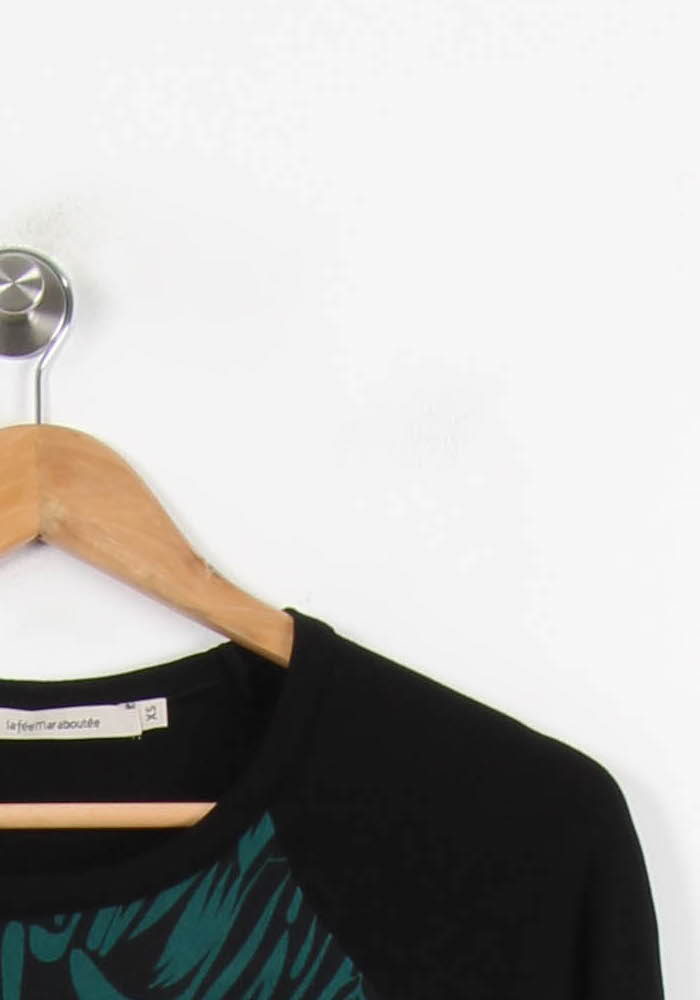 Sweat-shirt Noir et Vert - Taille XS/34