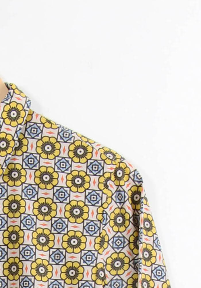 Robe Chemise Jaune et Bleue - Taille XS/34