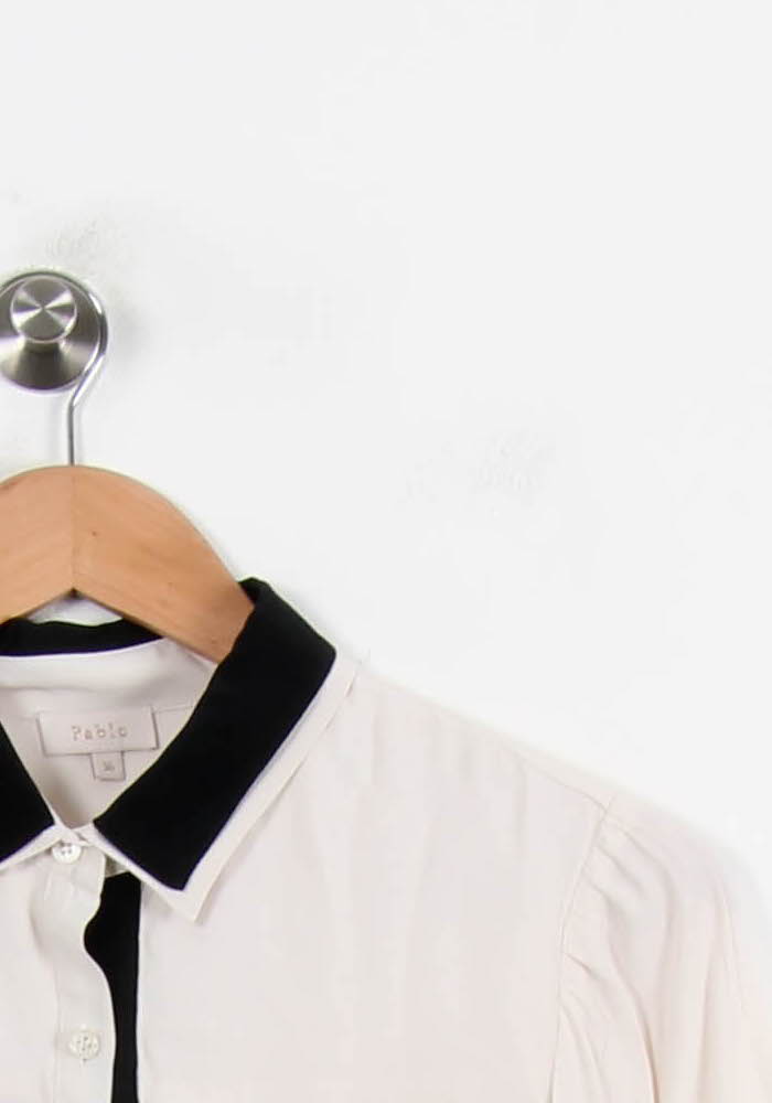 Blouse Blanche et Noire - Taille S/36