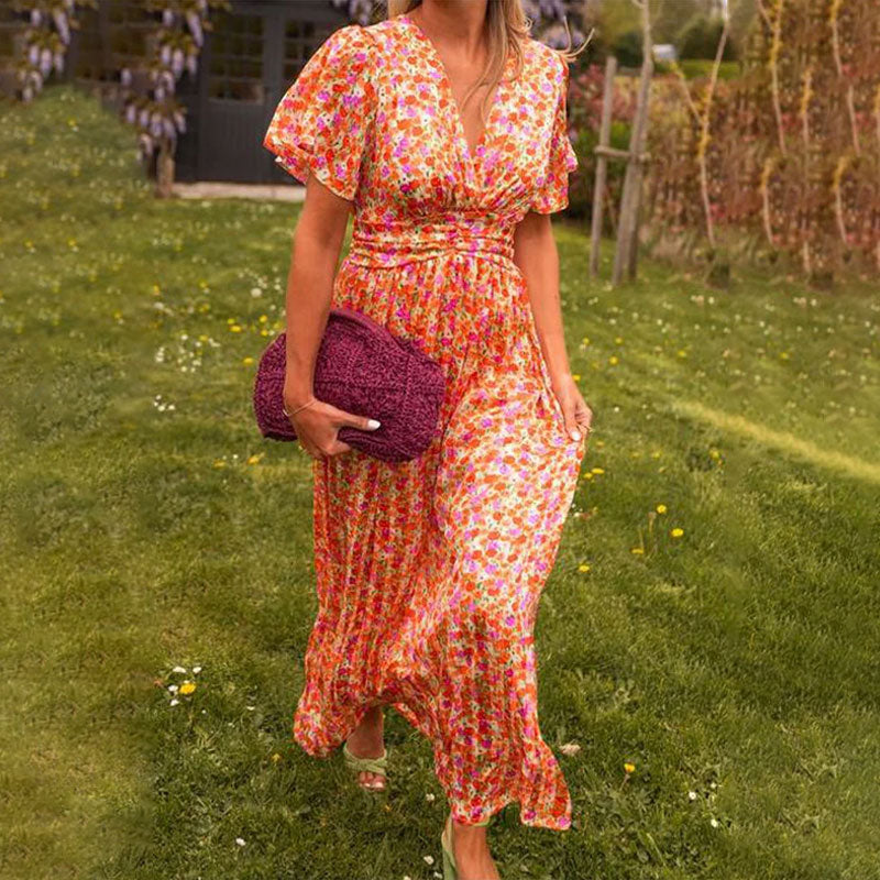 Mirabelle™ | Robe à décolleté et V et Imprimé